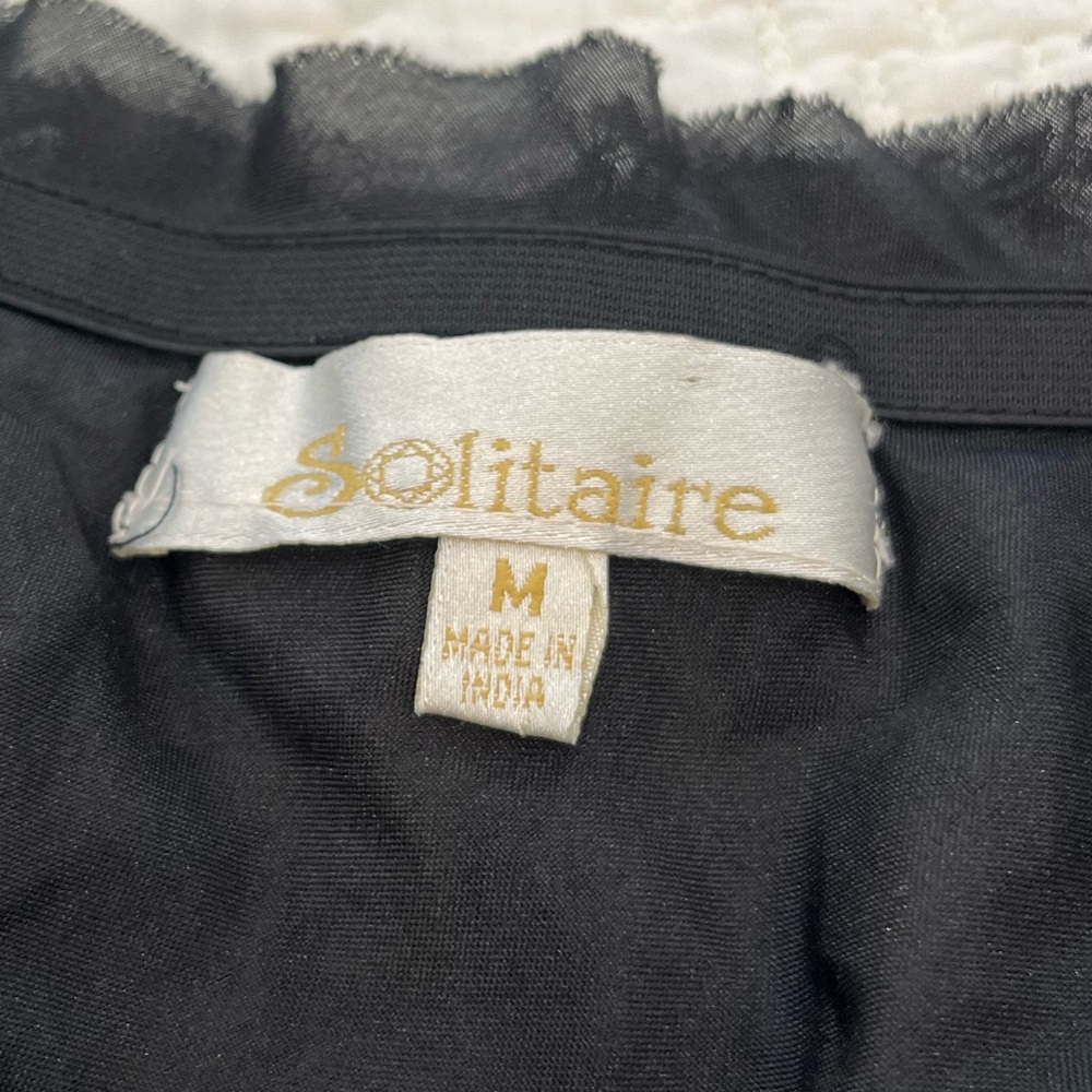 Solitaire Black Lace Tiered Skirt Sz. M - Picture 3 of 7